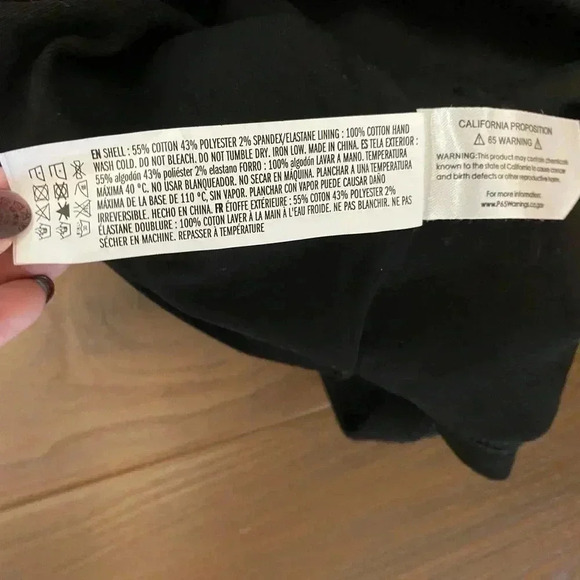 NWT Grey Lab Asymmetrical Double Strap lined ribbed Tank Top Black size medium - Picture 5 of 8